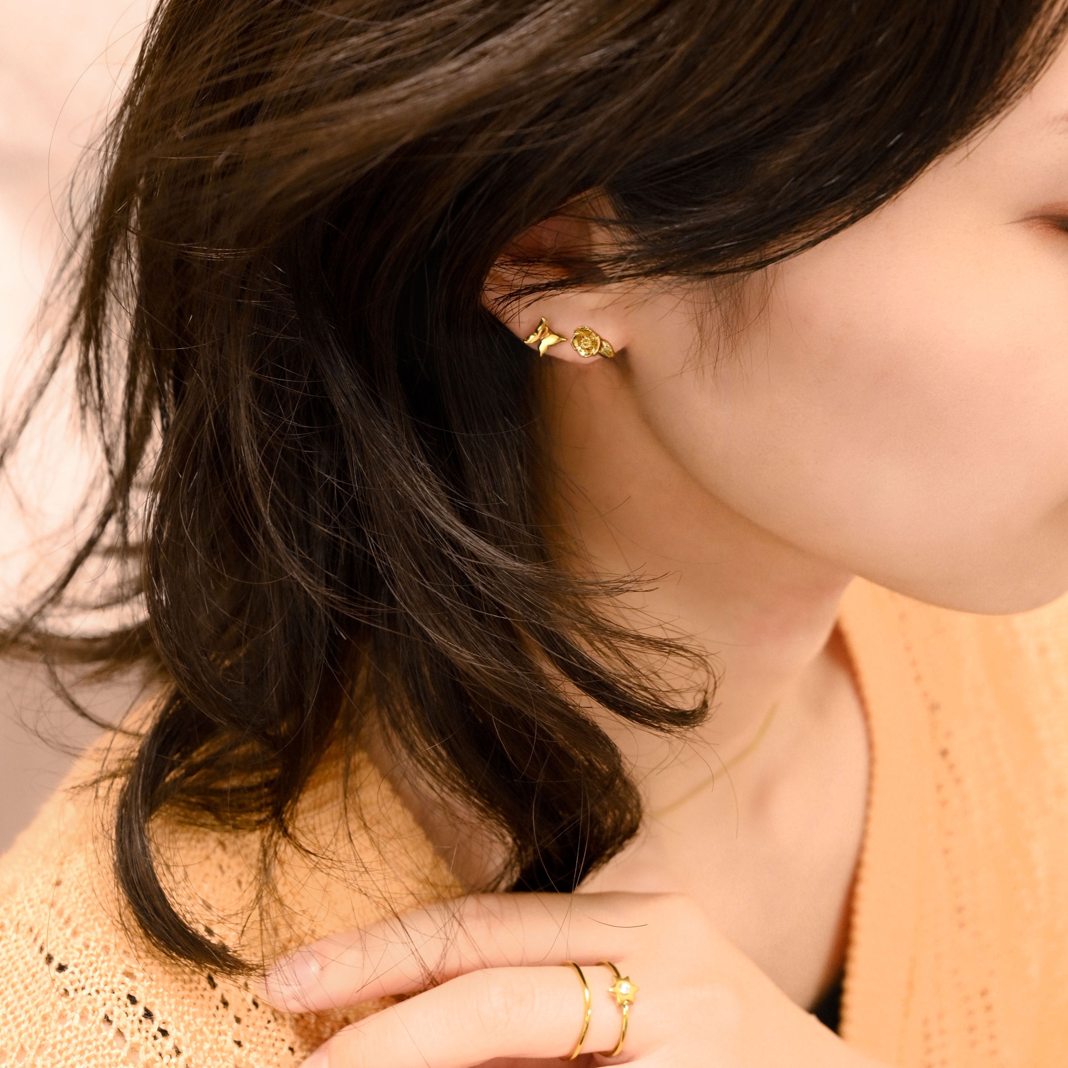 【金属アレルギー対応】ピアス camelia