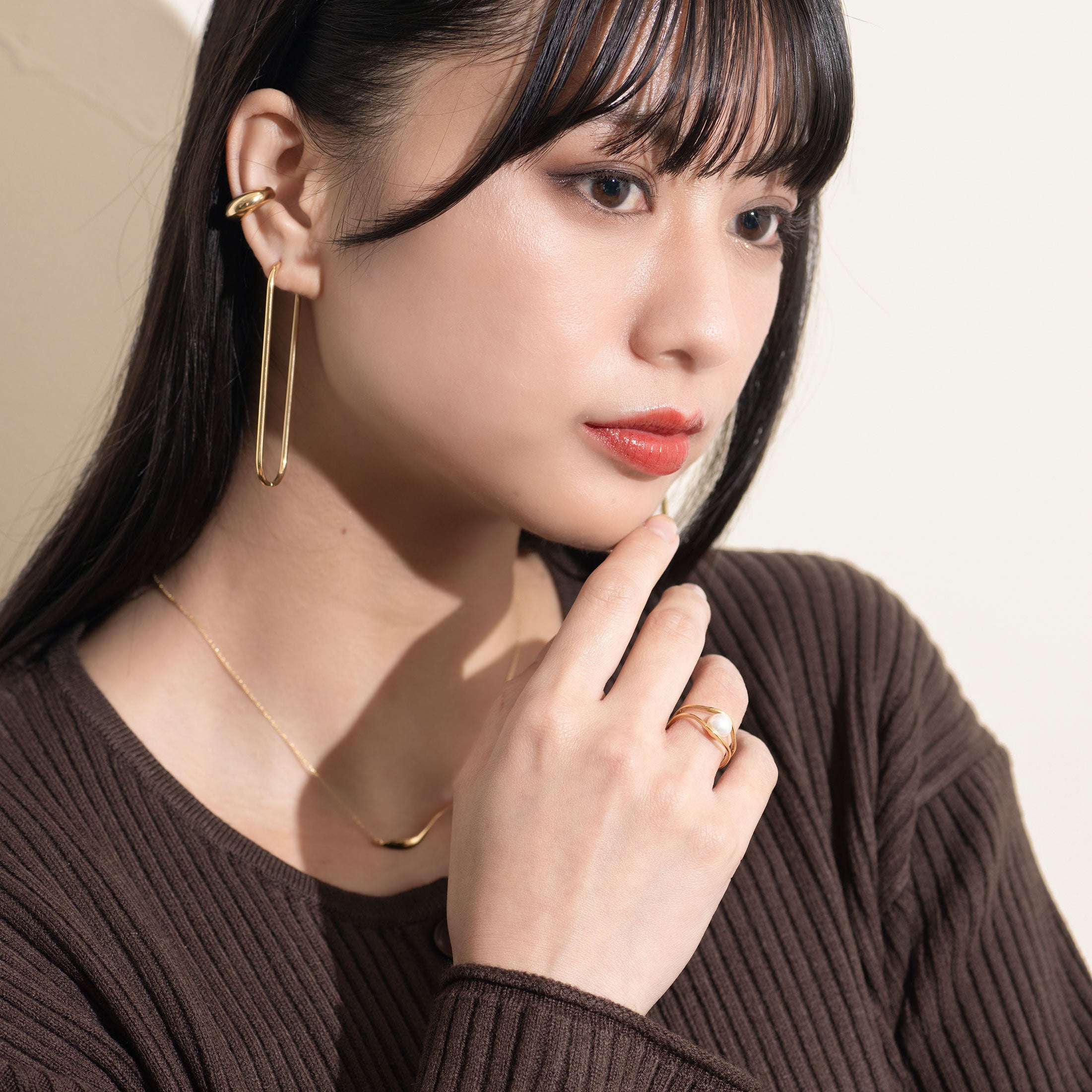 【金属アレルギー対応】ピアス border-radius(maru)