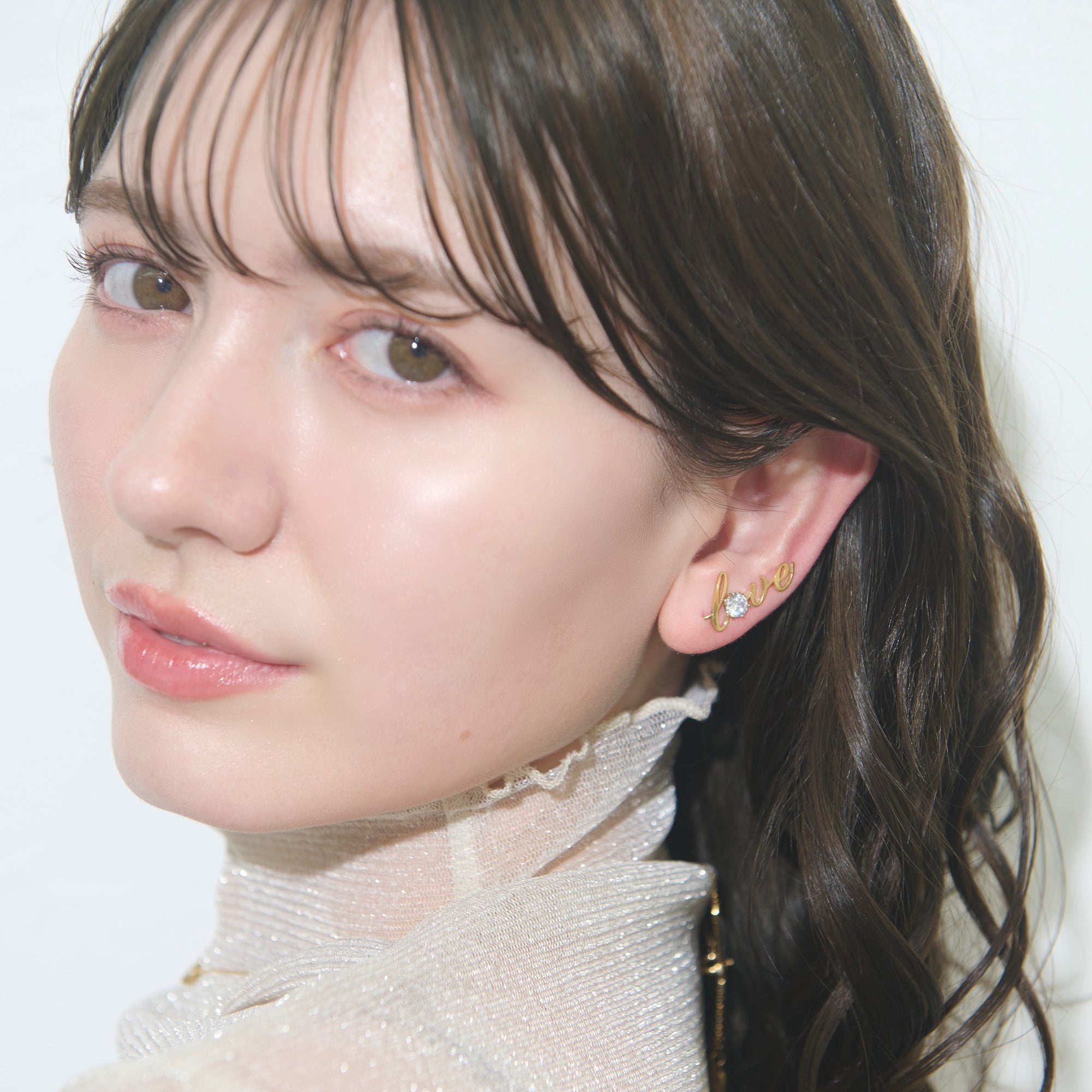 【金属アレルギー対応】ピアス love cuff