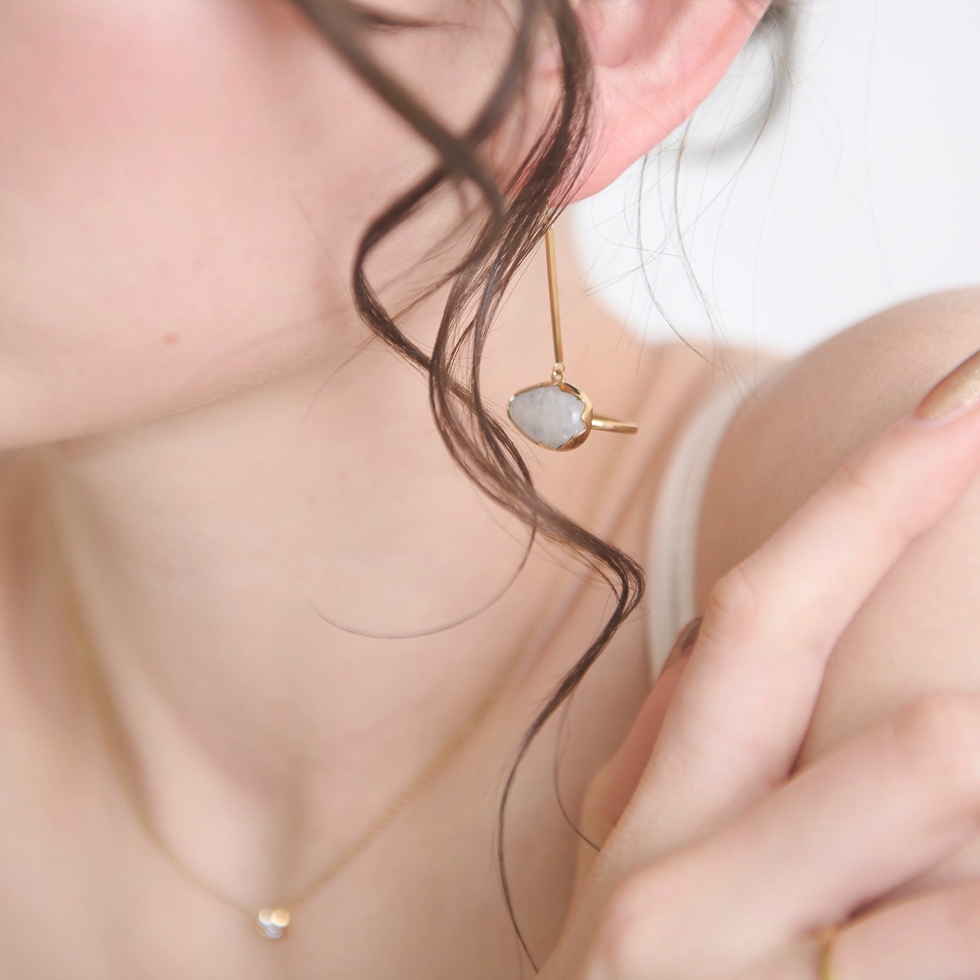 【金属アレルギー対応】ピアス Ring pierced(long)