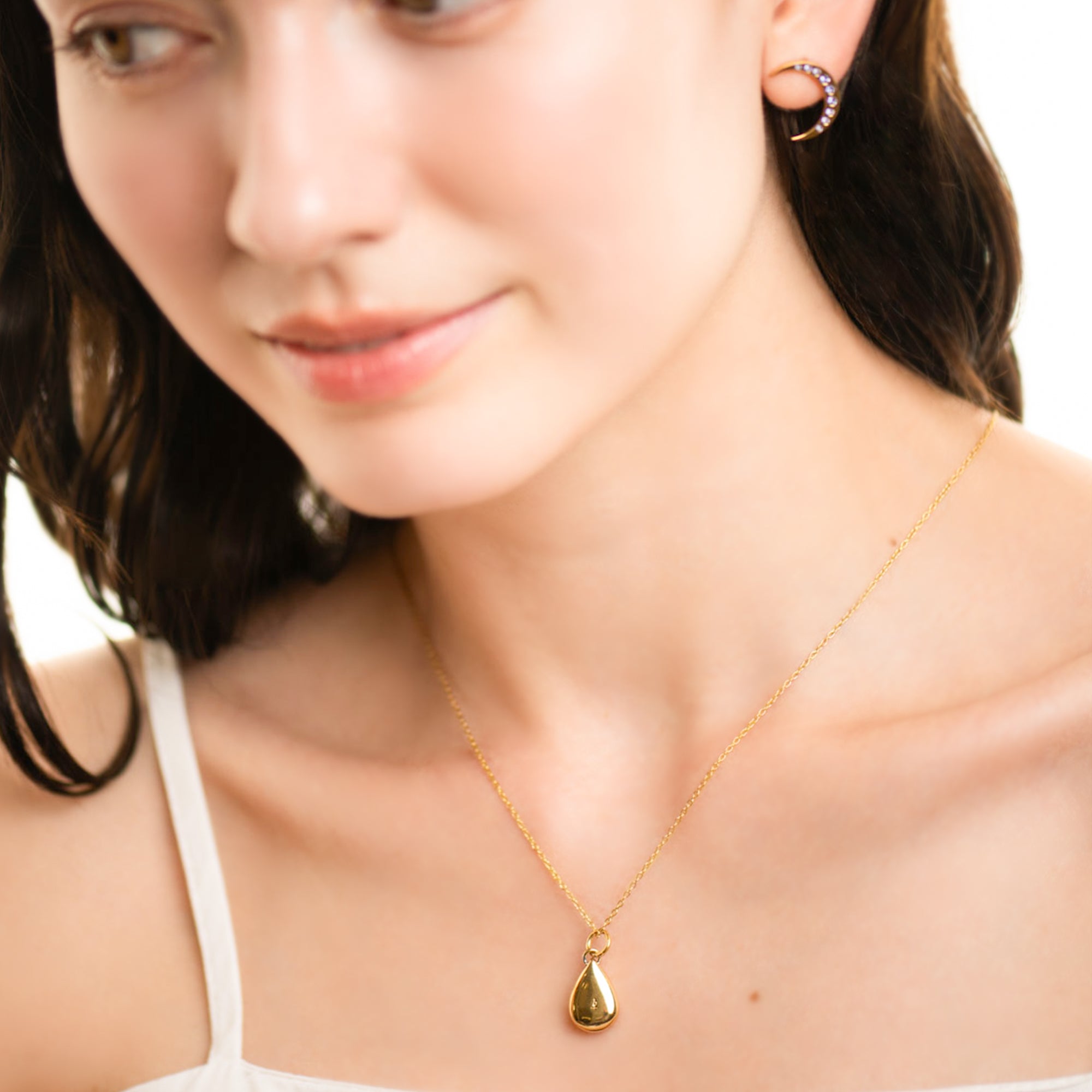 【金属アレルギー対応】ピアス creciente