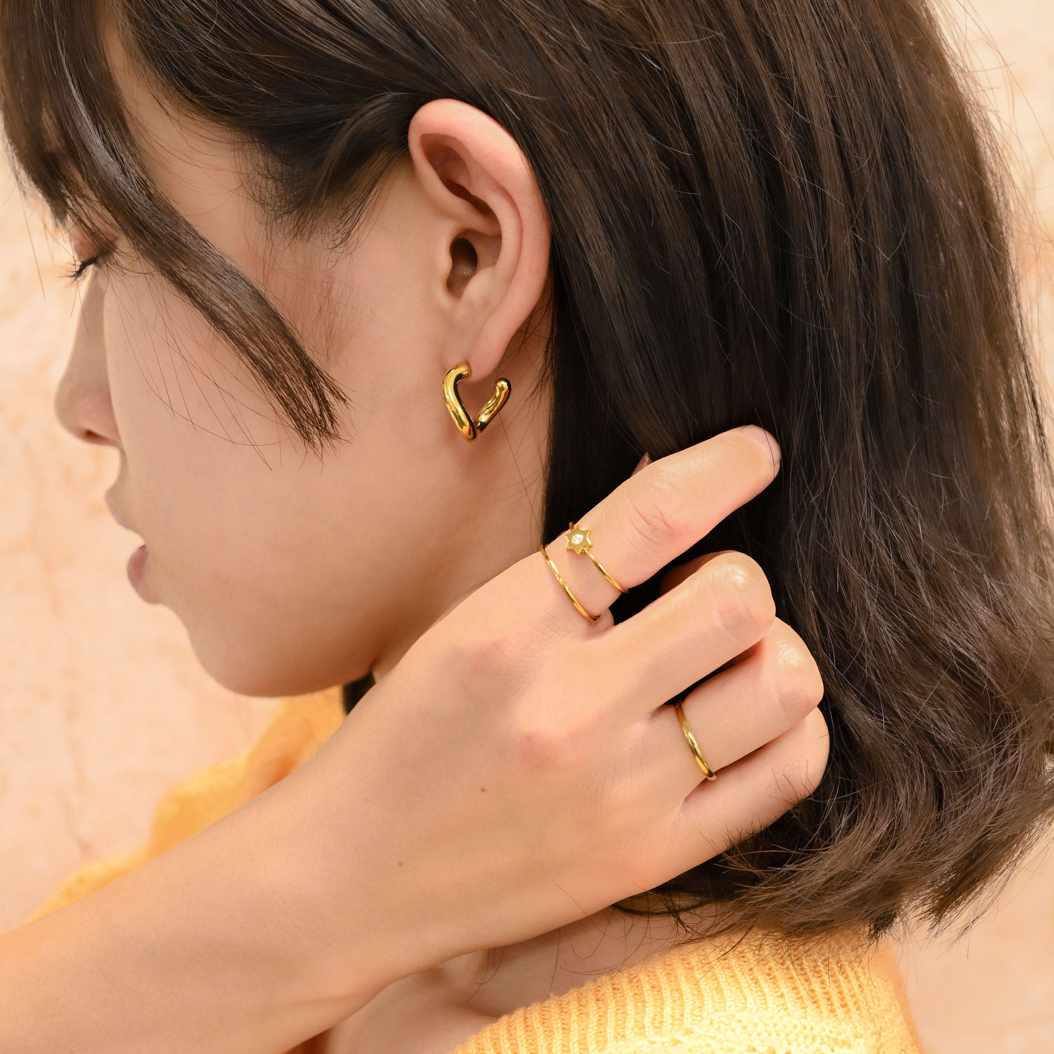 【金属アレルギー対応】ピアス Almond