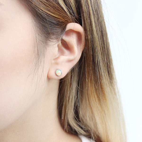 【金属アレルギー対応】ピアス empty-opal-