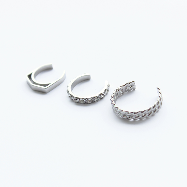 【金属アレルギー対応】イヤーカフ cuff 3pcs SET