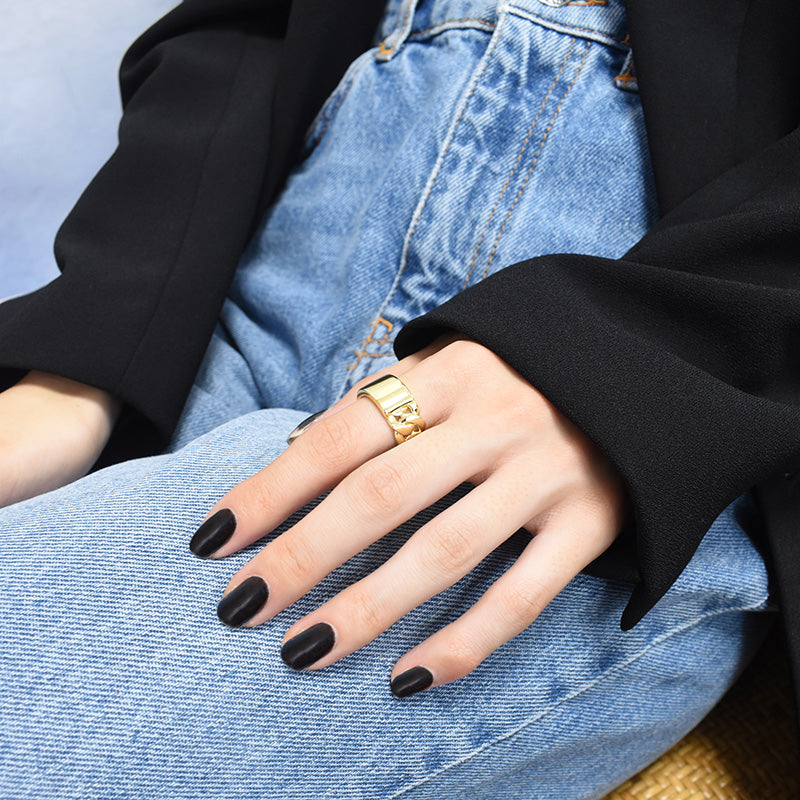 【SILVER999】Yevalu リング Link bar ring