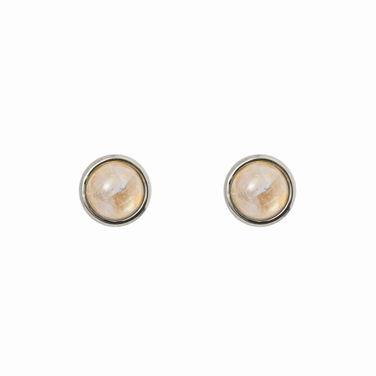 【金属アレルギー対応】ピアス empty-rainbowmoonstone-