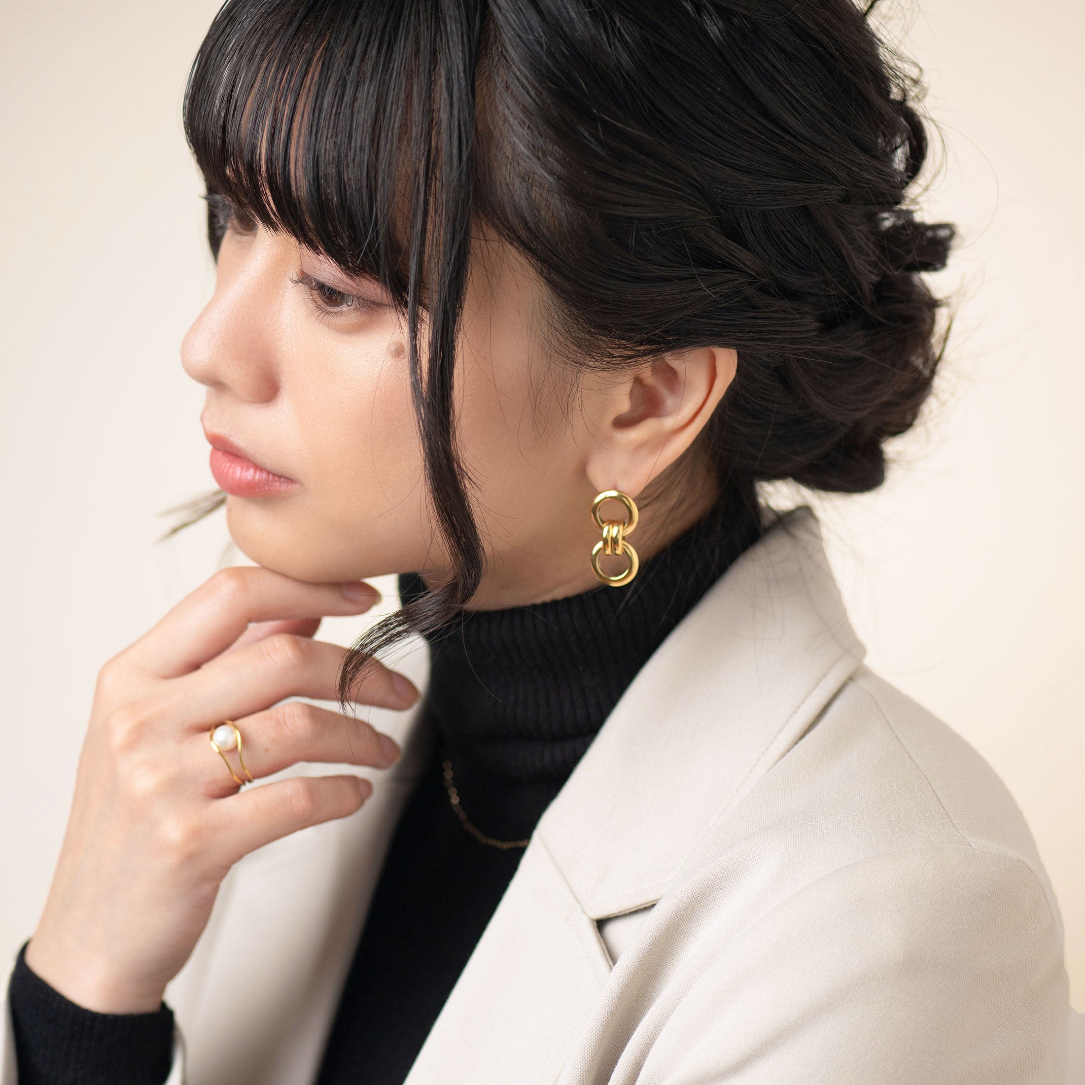 【金属アレルギー対応】ピアス　cadena