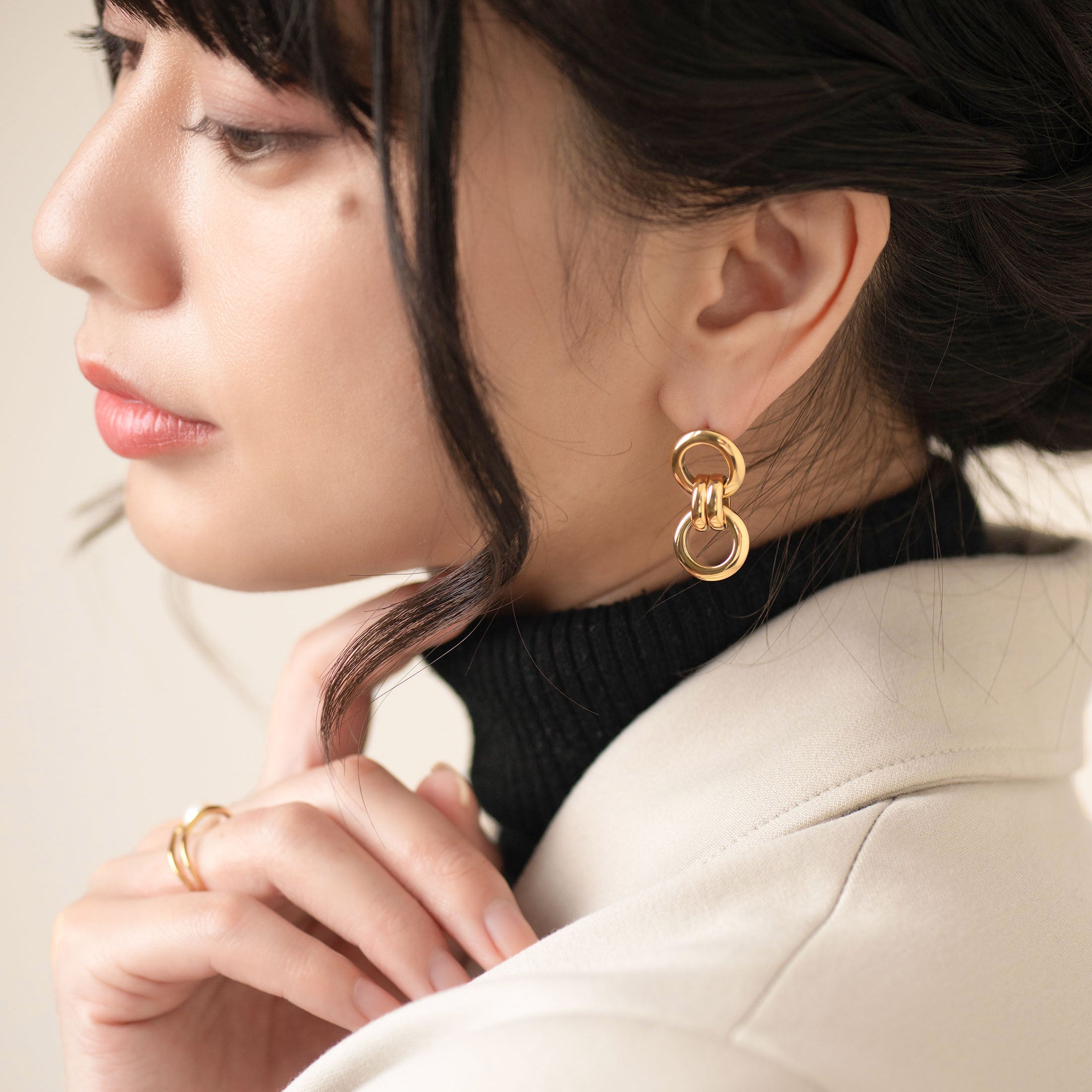 【金属アレルギー対応】ピアス　cadena