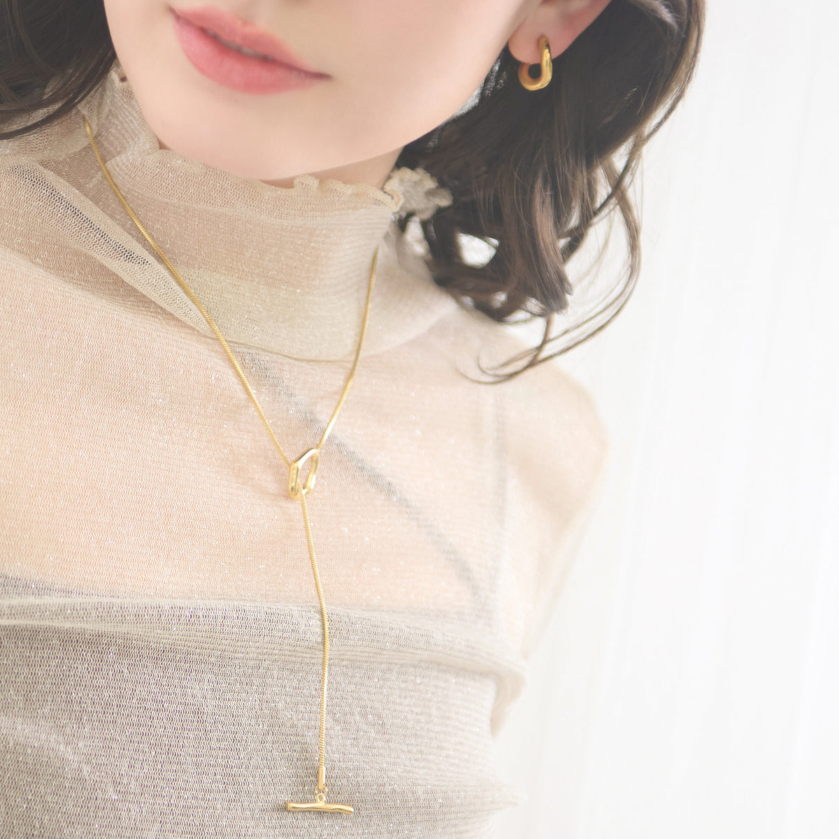 【金属アレルギー対応】ネックレス　FLUIR