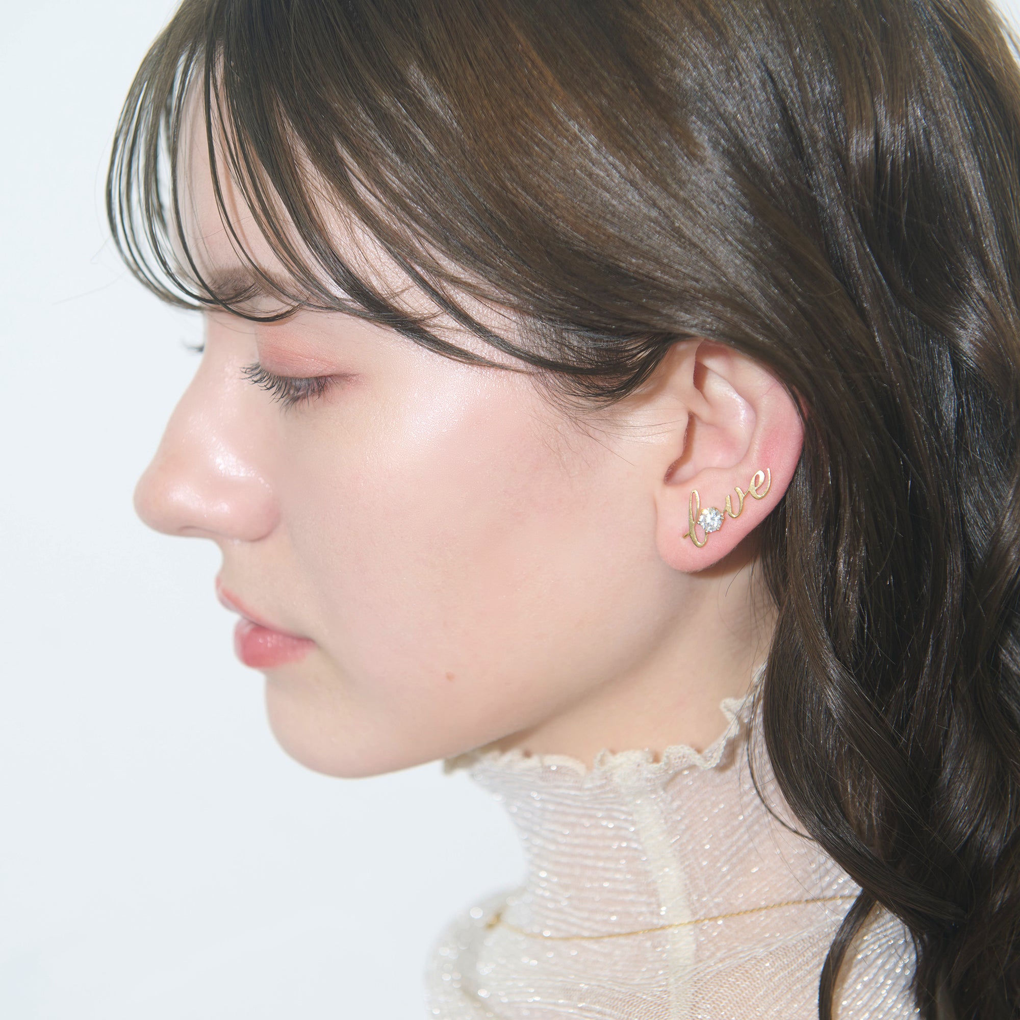 【金属アレルギー対応】ピアス　love cuff