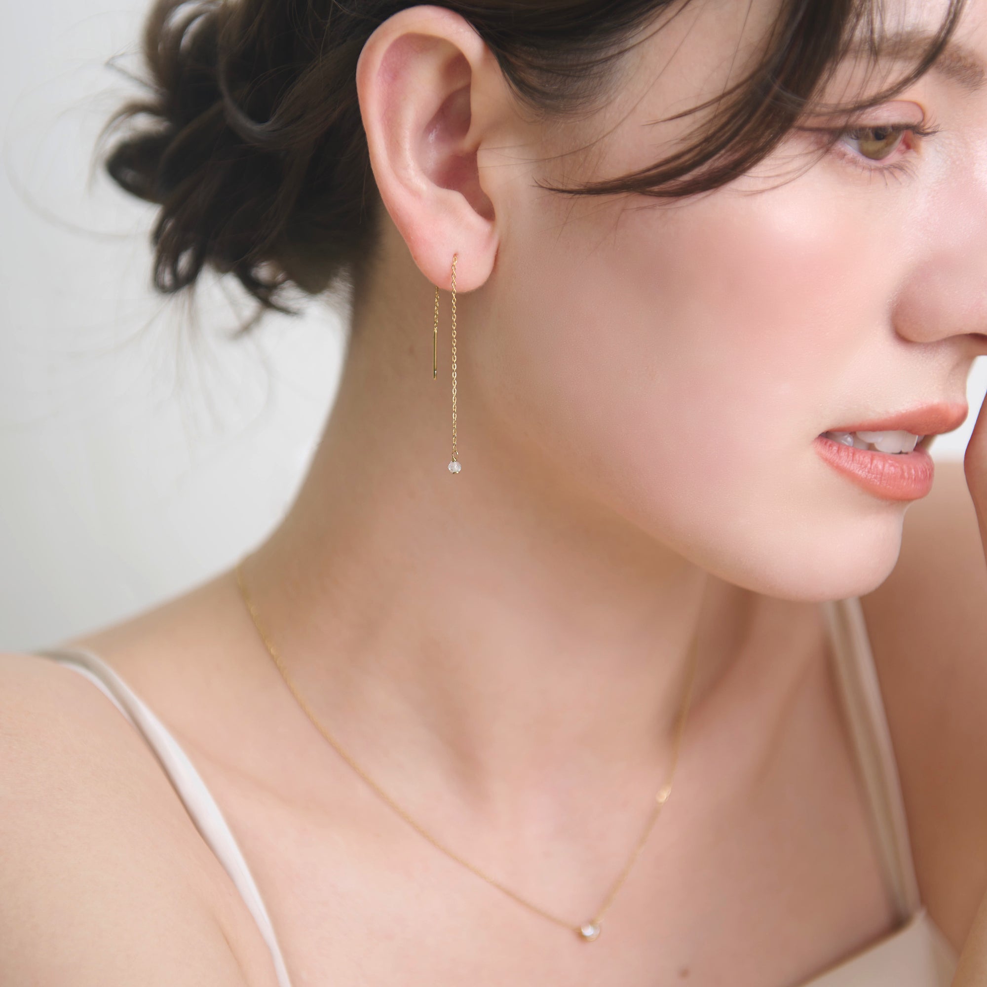 【金属アレルギー対応】ピアス　Gouttes de lune