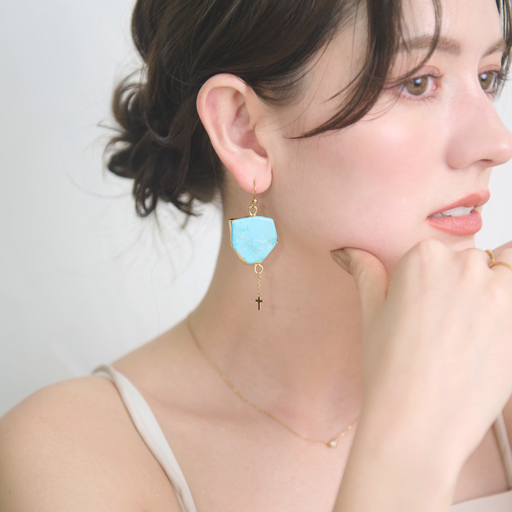 【金属アレルギー対応】ピアス　serene