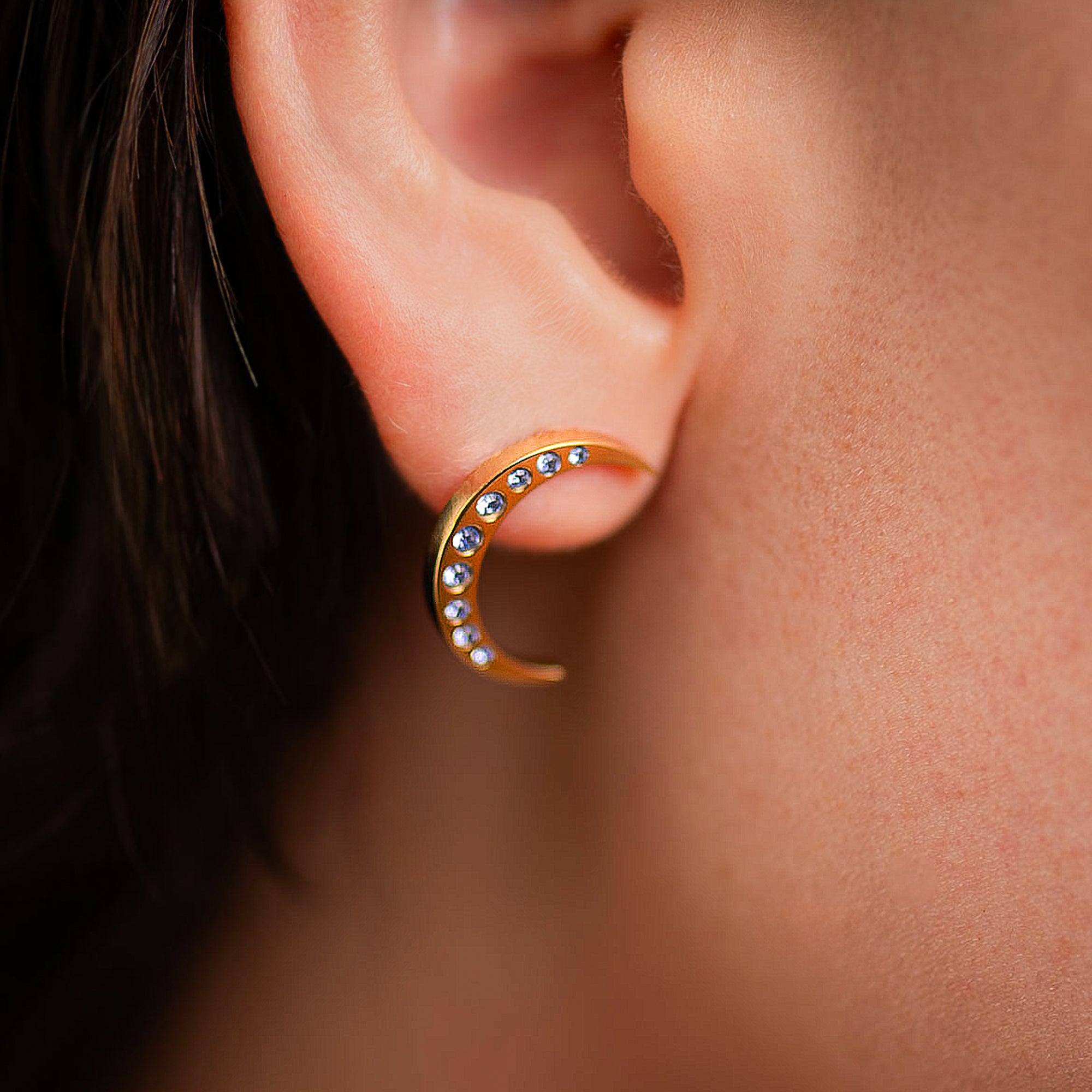 【金属アレルギー対応】ピアス　creciente