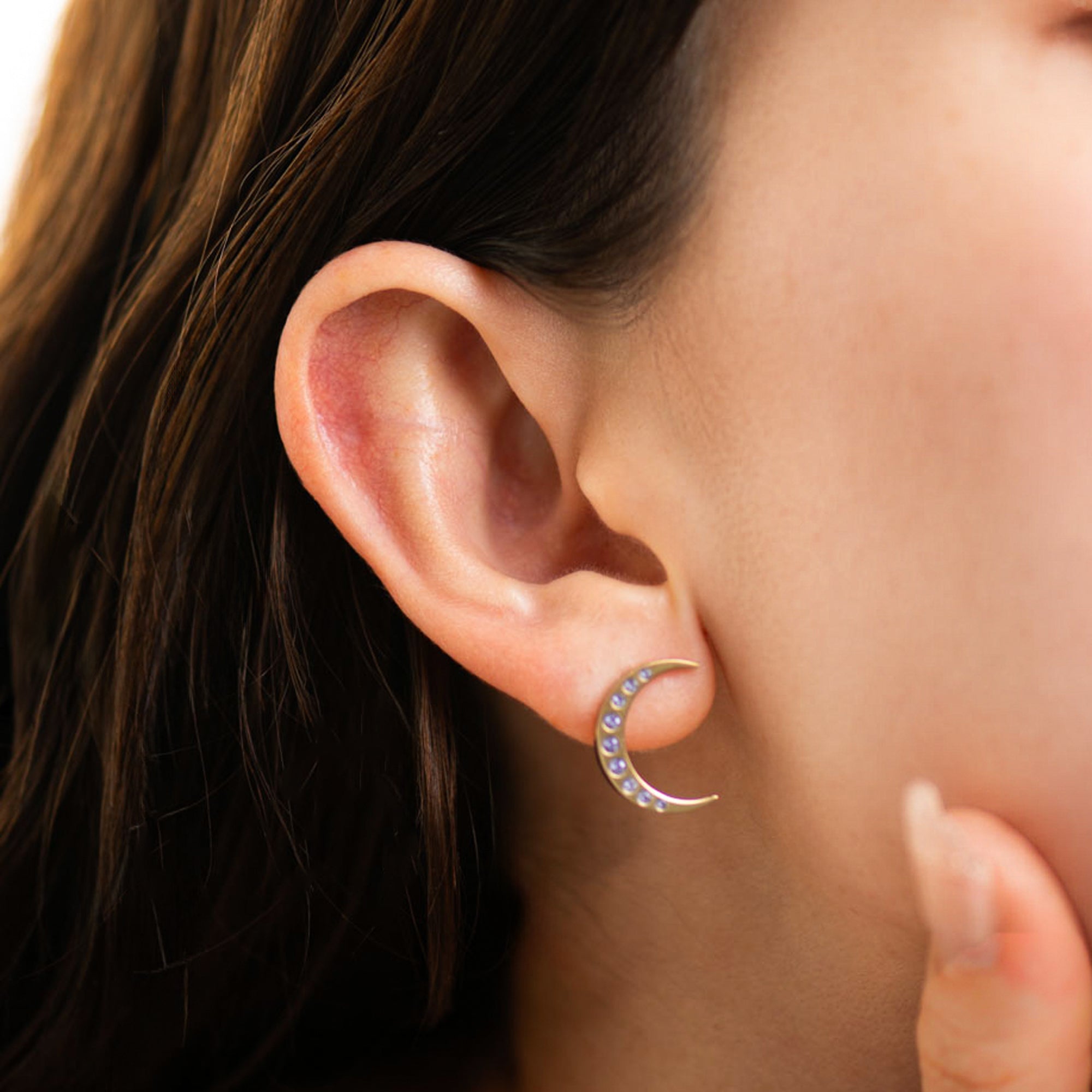 【金属アレルギー対応】ピアス　creciente