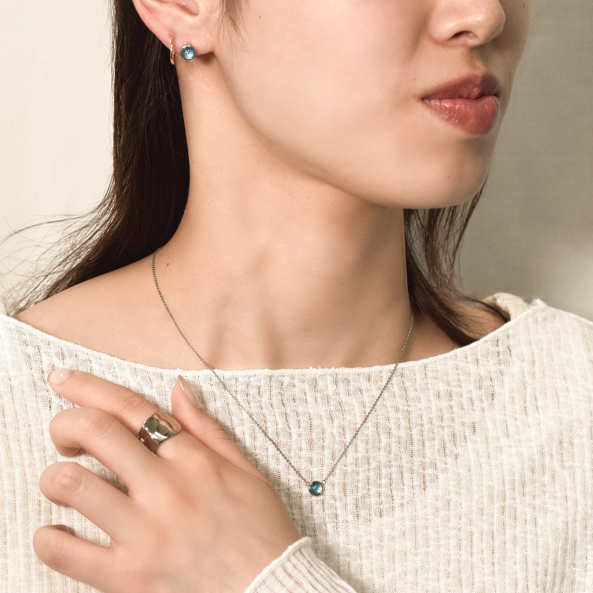 【金属アレルギー対応】ネックレス　Piedra necklace