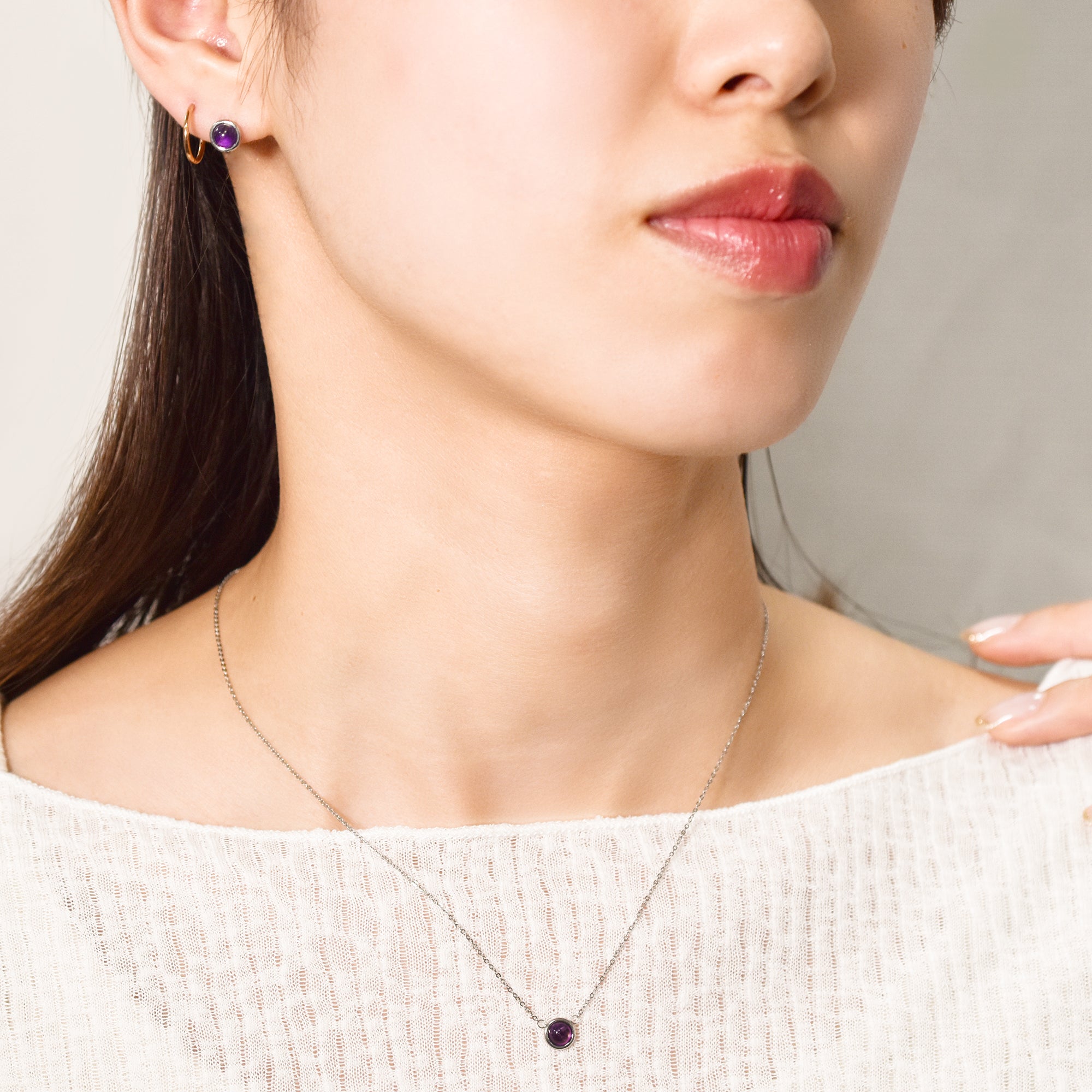 【金属アレルギー対応】ネックレス　Piedra necklace