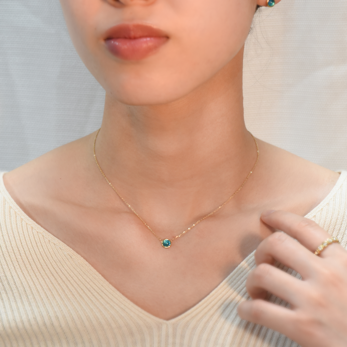 【金属アレルギー対応】ネックレス　Piedra necklace
