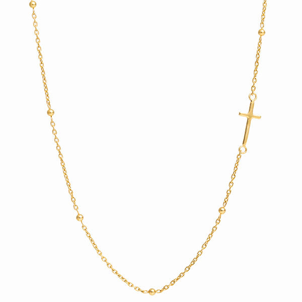 【金属アレルギー対応】ネックレス　side cross