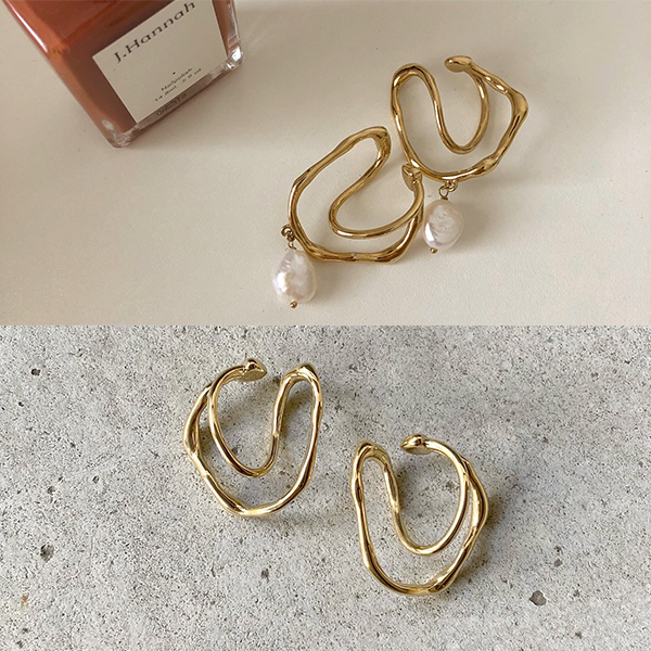 【金属アレルギー対応】イヤーカフ　hyeon