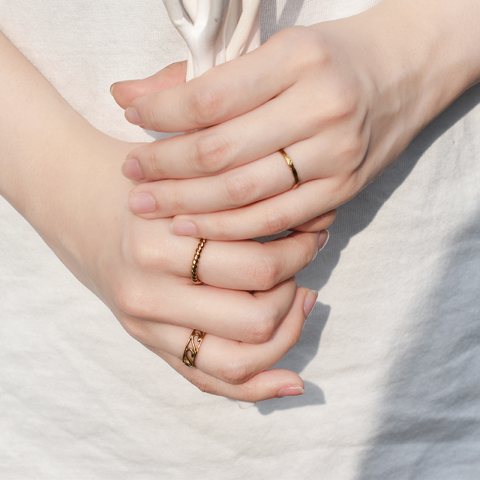 【金属アレルギー対応】リング　plage Ring 3pcs SET