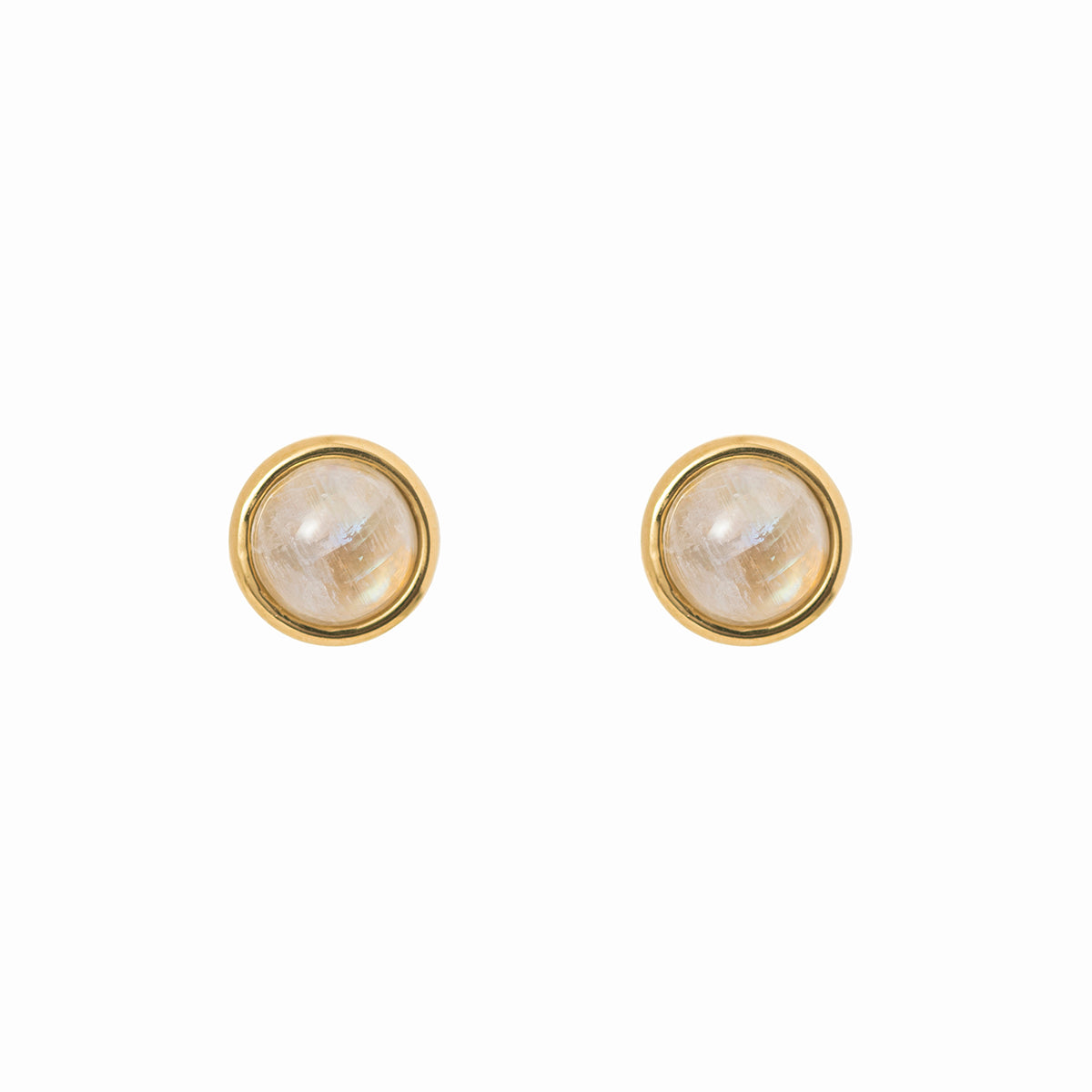 【金属アレルギー対応】ピアス　empty-rainbowmoonstone-